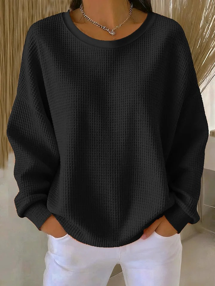Friederike | Klassischer Pullover mit Waffelstruktur