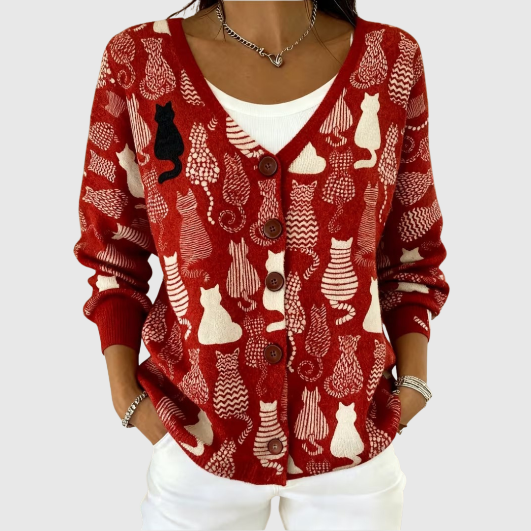 Viktoria | Bequemer geknöpfter Strickcardigan