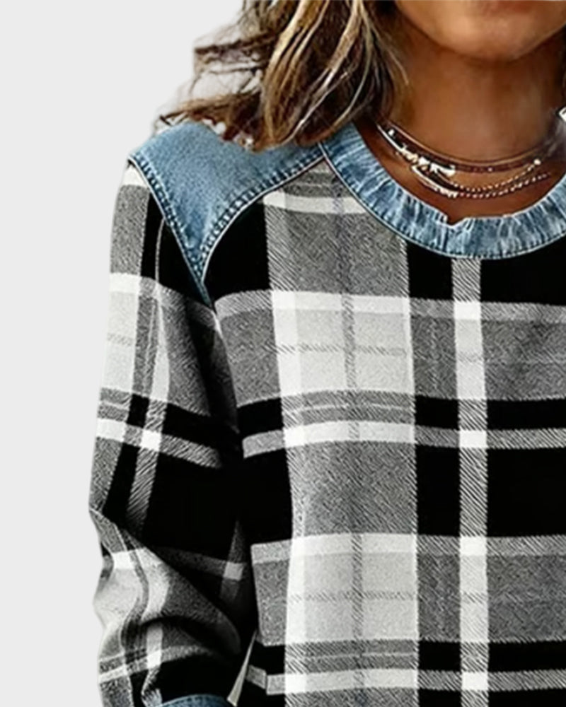 Johanna | Sweatshirt mit Karomuster