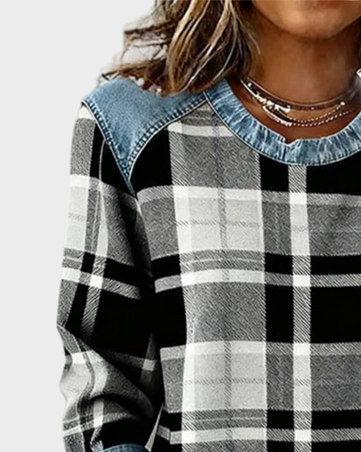Johanna | Sweatshirt mit Karomuster