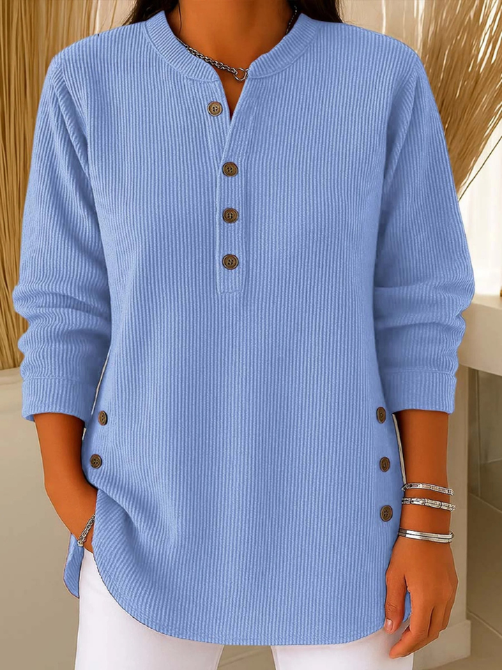 Henriette | Henley-Tunika mit Knöpfen