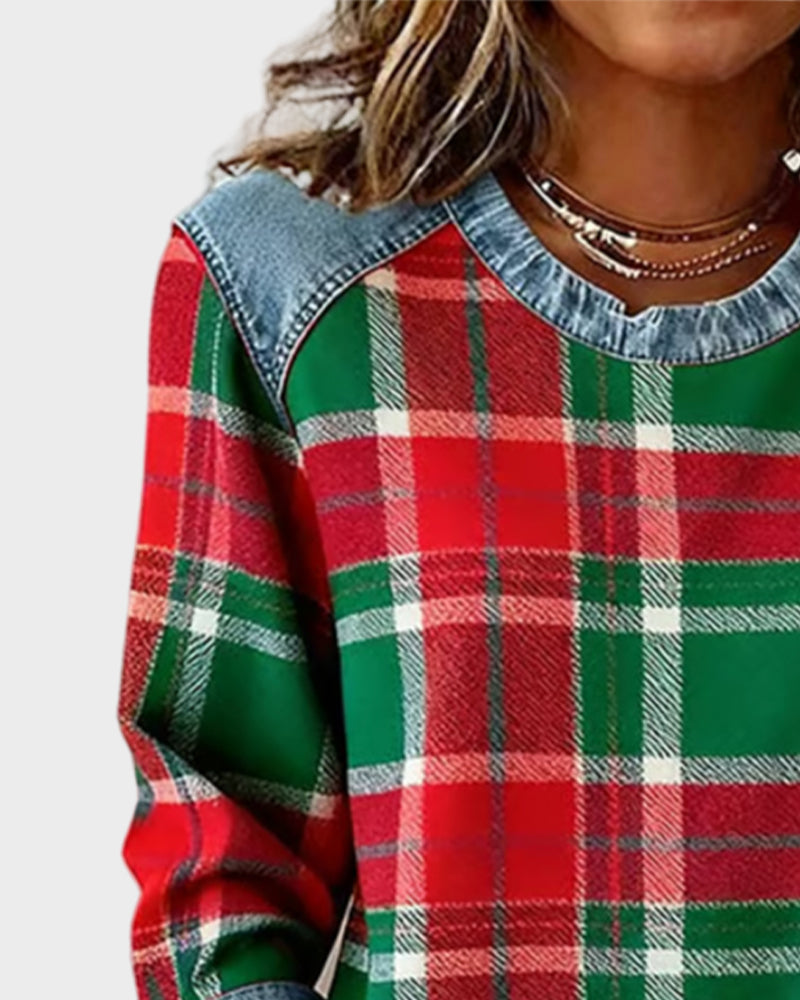 Johanna | Sweatshirt mit Karomuster