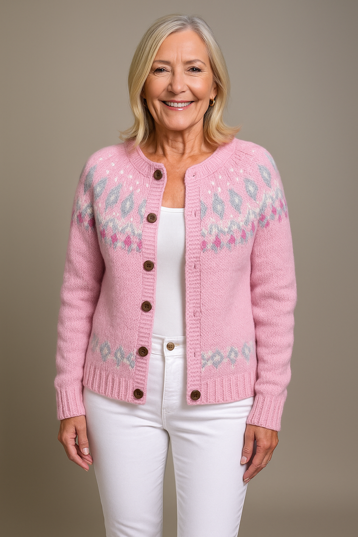 Katharina | Bequeme Strickjacke in Rosa