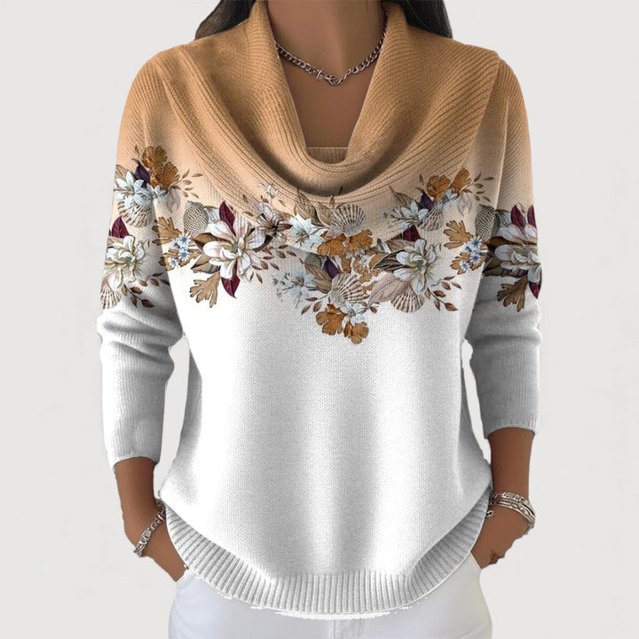 Luise | Rollkragenpullover mit Blumenmuster
