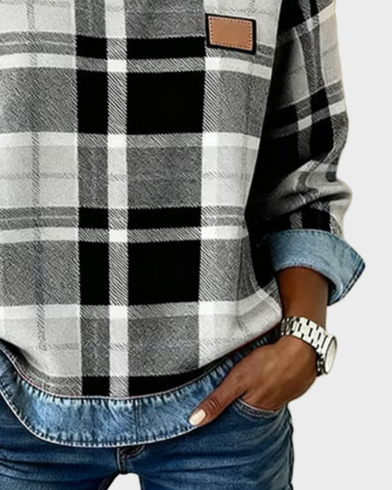 Johanna | Sweatshirt mit Karomuster