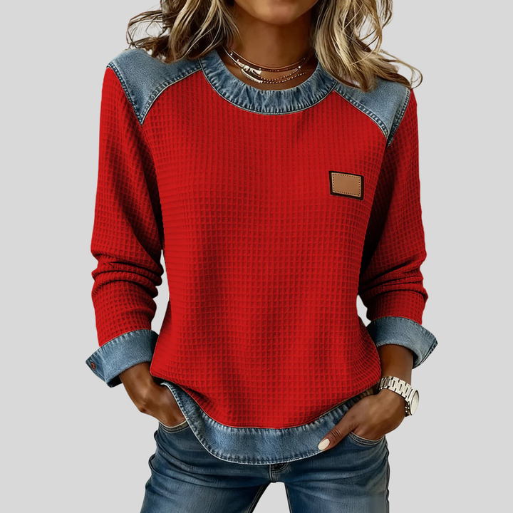 Greta | Sweatshirt mit Waffelstruktur
