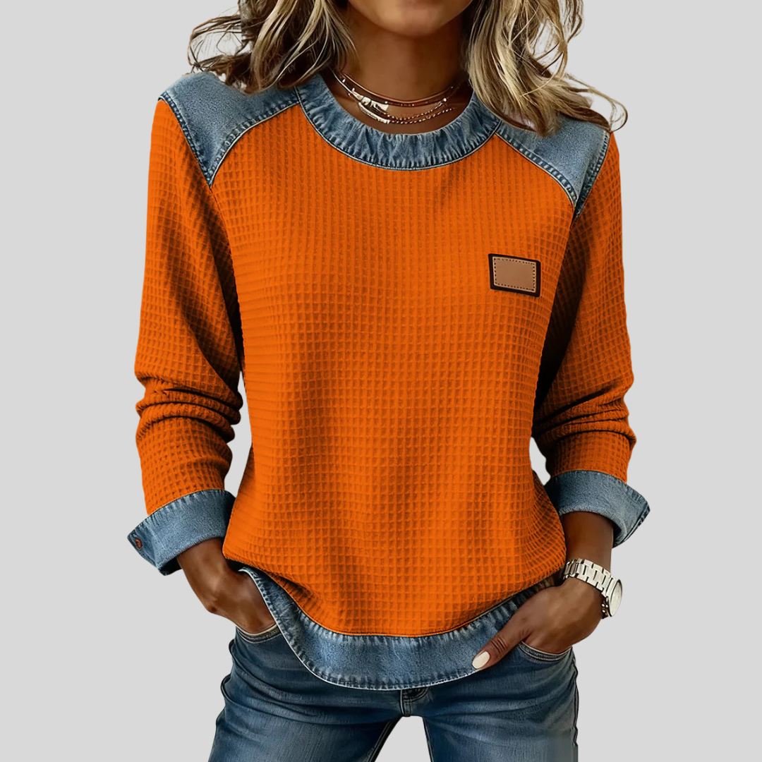 Greta | Sweatshirt mit Waffelstruktur