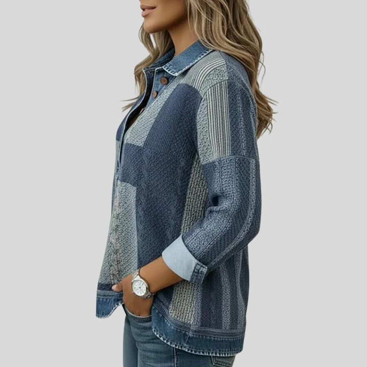 Charlotte | Strickpullover im Patchwork-Look