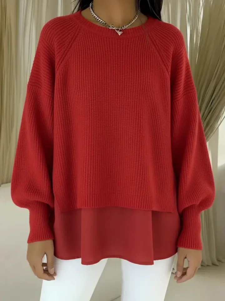 Dorothea | Strickpullover in Lagenoptik