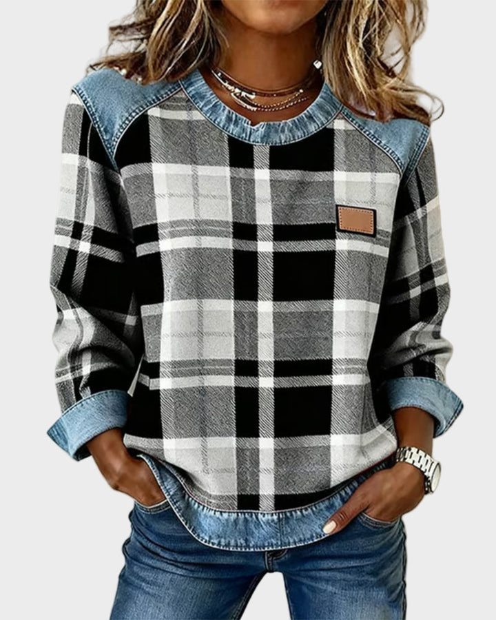 Johanna | Sweatshirt mit Karomuster