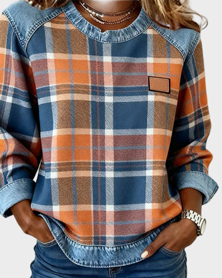Johanna | Sweatshirt mit Karomuster