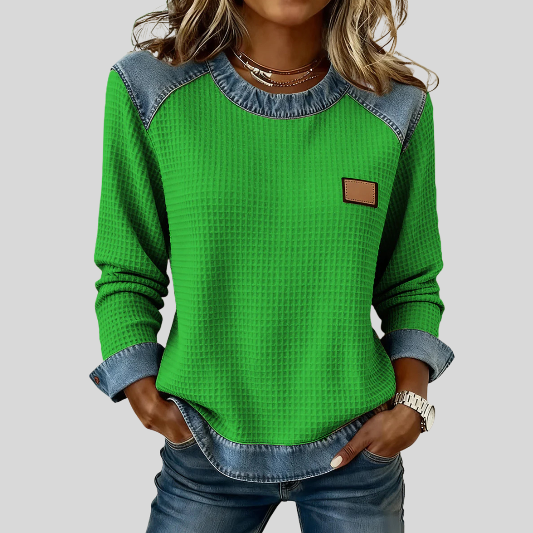 Greta | Sweatshirt mit Waffelstruktur
