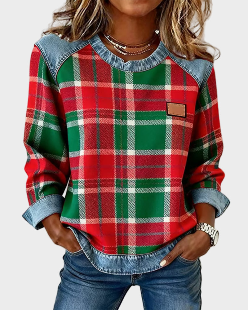 Johanna | Sweatshirt mit Karomuster