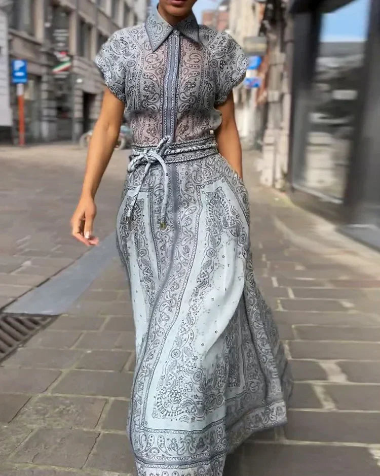 Magdalena | Bedrucktes zweiteiliges Boho-Set