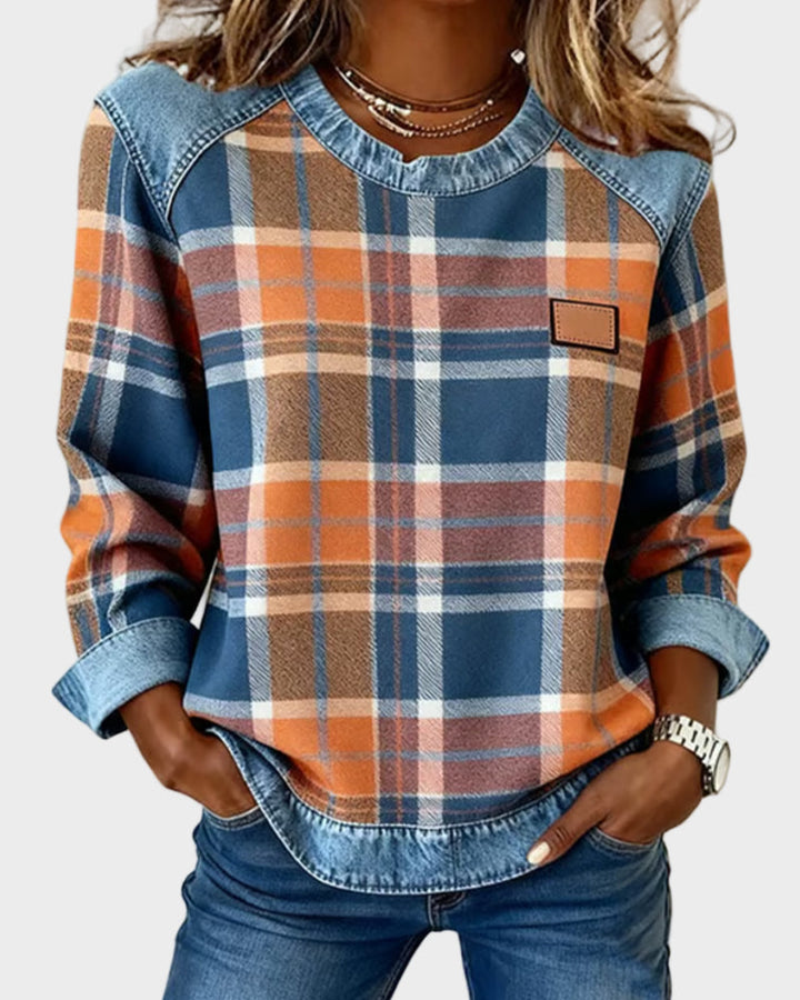 Johanna | Sweatshirt mit Karomuster