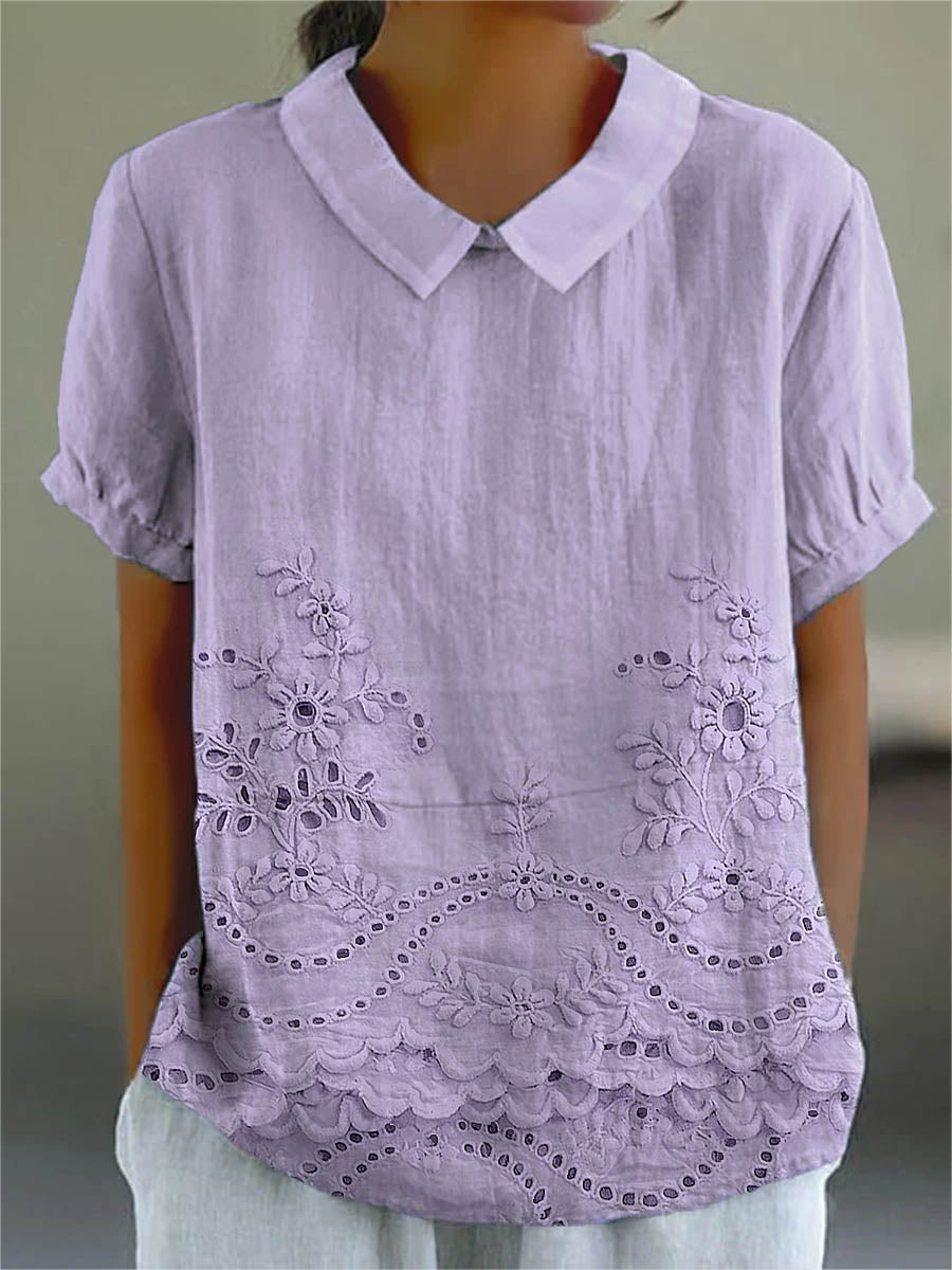 Tabea | Bluse mit Blumenstickerei
