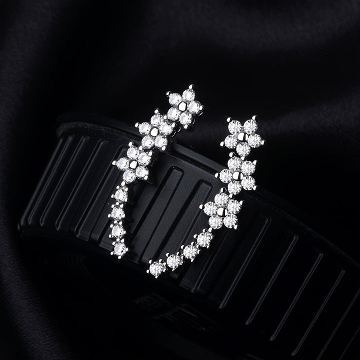 Gabriele | Luxuriöse florale Strass Ohrringe
