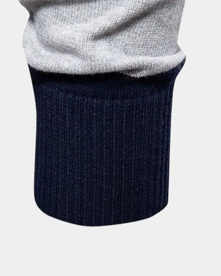 Hans-Peter | Gestreiftes Langarm-Strickpolo