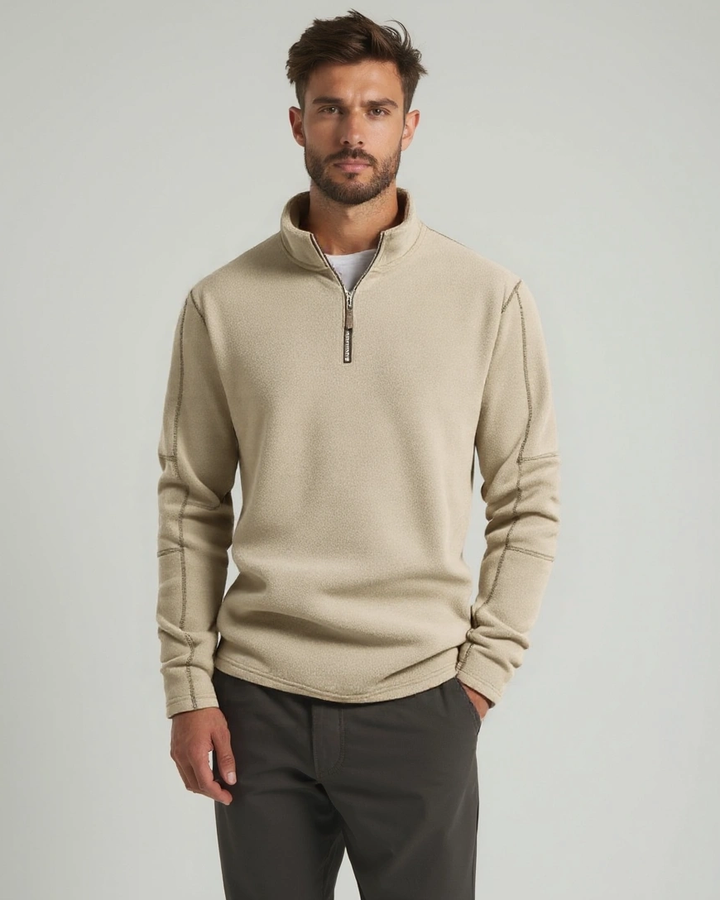 Ottmar | Beiger Troyer-Pullover