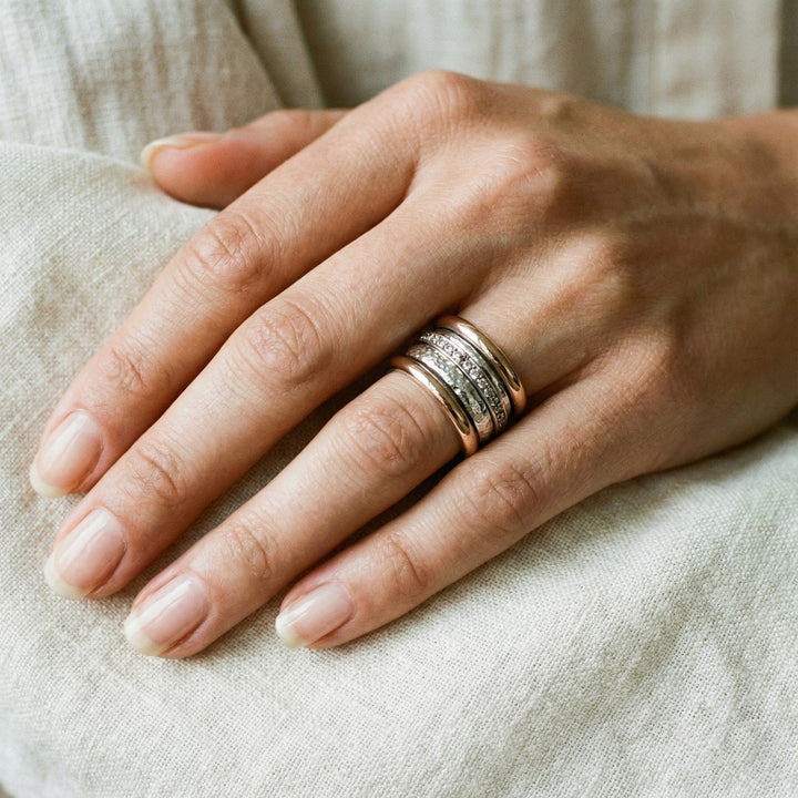 Linde | Vintage Goldring in dicker Schichtung