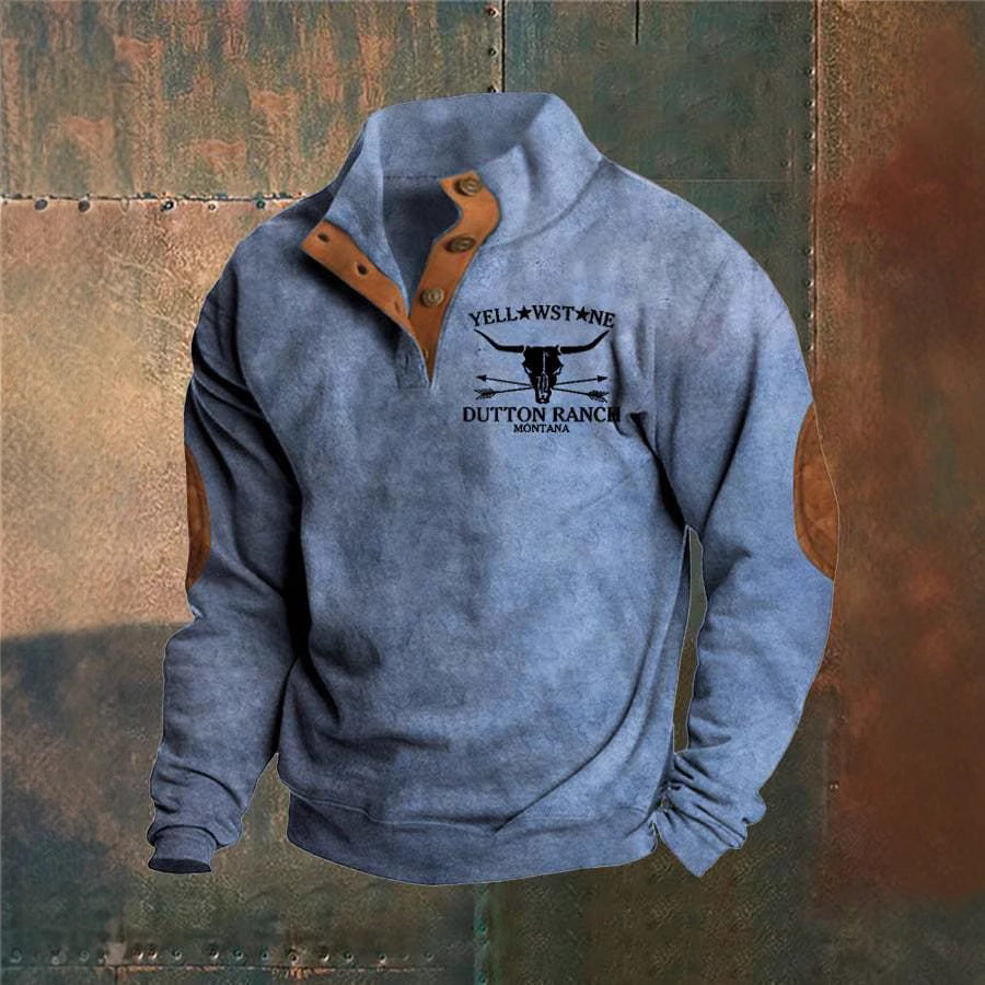 Arno | Beigefarbenes Sweatshirt mit Stehkragen