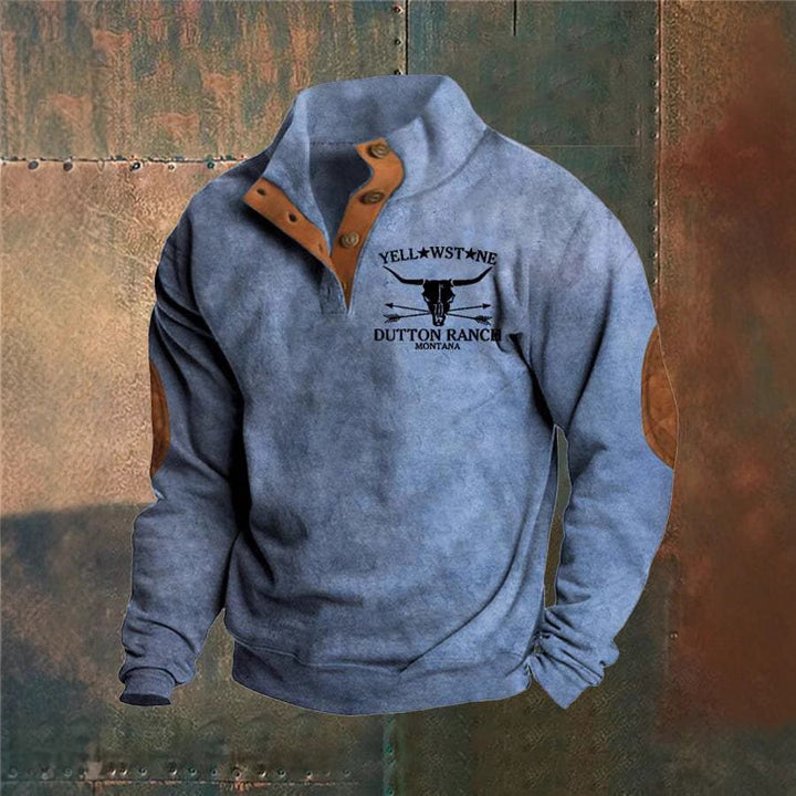 Arno | Beigefarbenes Sweatshirt mit Stehkragen