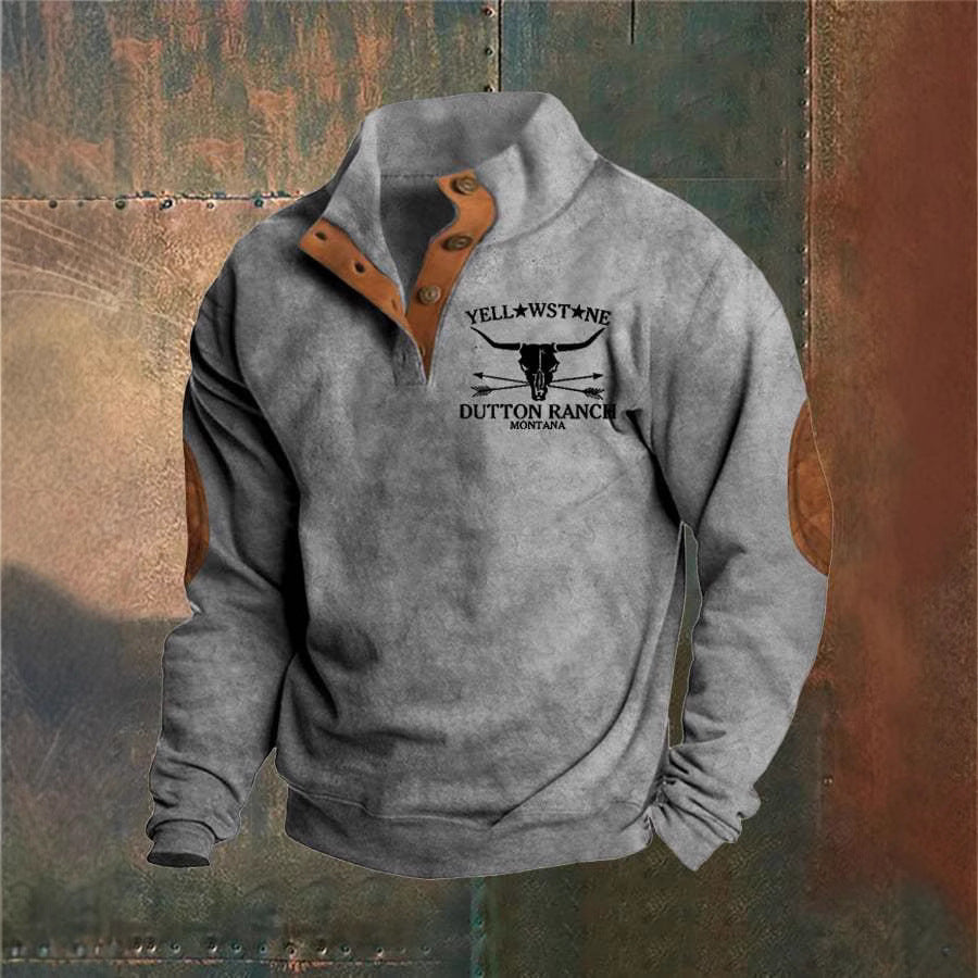 Arno | Beigefarbenes Sweatshirt mit Stehkragen