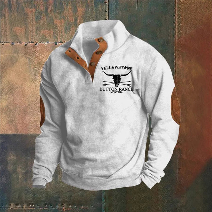Arno | Beigefarbenes Sweatshirt mit Stehkragen