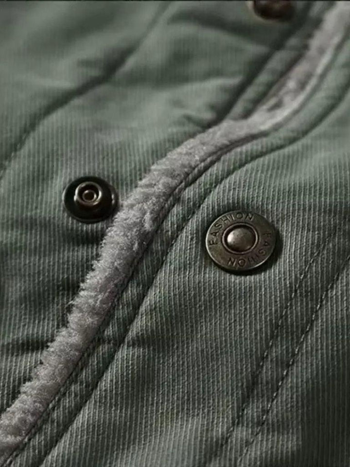 Anselm-Maria | Olivgrüne Pilotenjacke