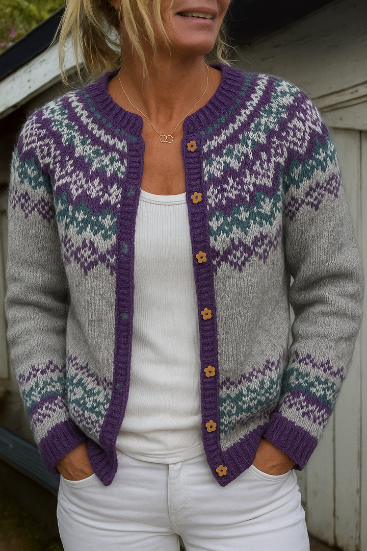 Dorothea | Strickjacke im isländischen Vintage-Stil