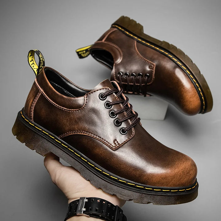 August | Braune Derby-Schuhe