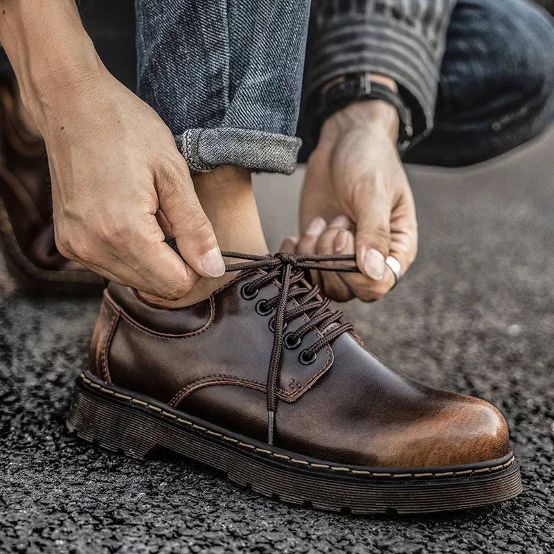 August | Braune Derby-Schuhe