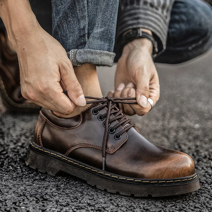 August | Braune Derby-Schuhe