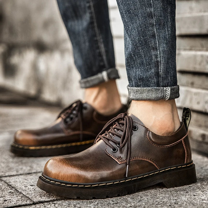 August | Braune Derby-Schuhe