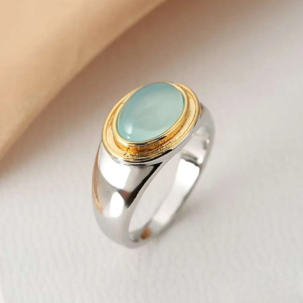 Lina | Retro Grüner Mondstein Ring