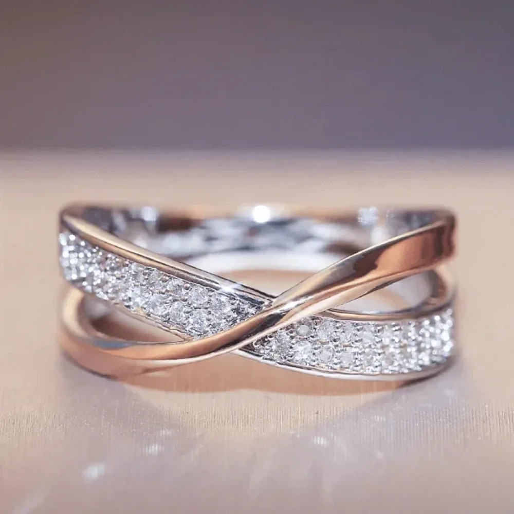 Yvonne | Retro EinlegeperlenringAntiker Braided Ring