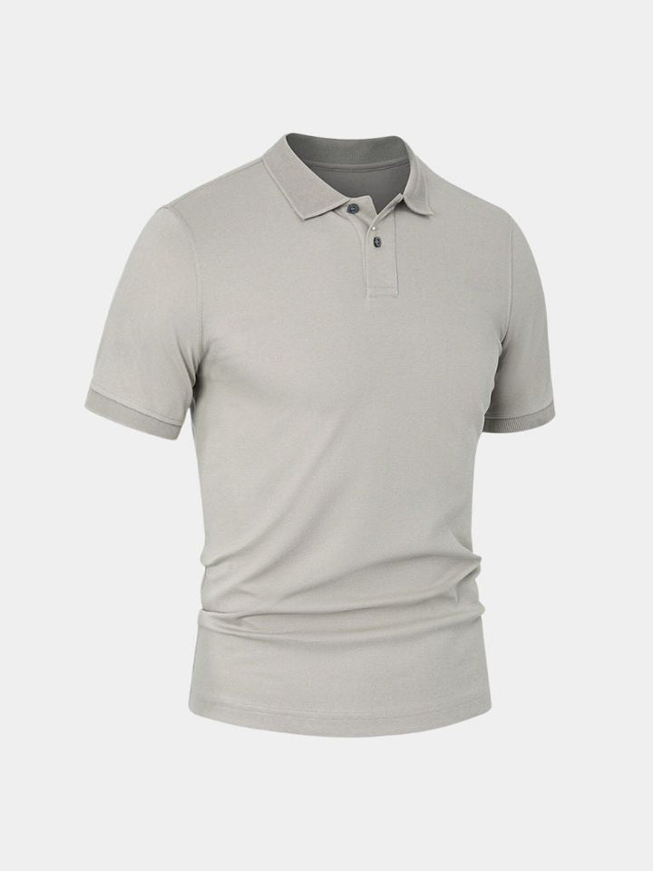 Arne | Klassisches hellgraues Poloshirt