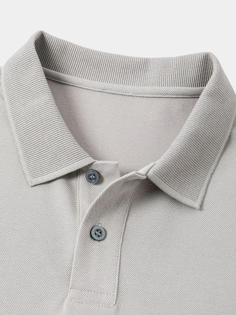Arne | Klassisches hellgraues Poloshirt