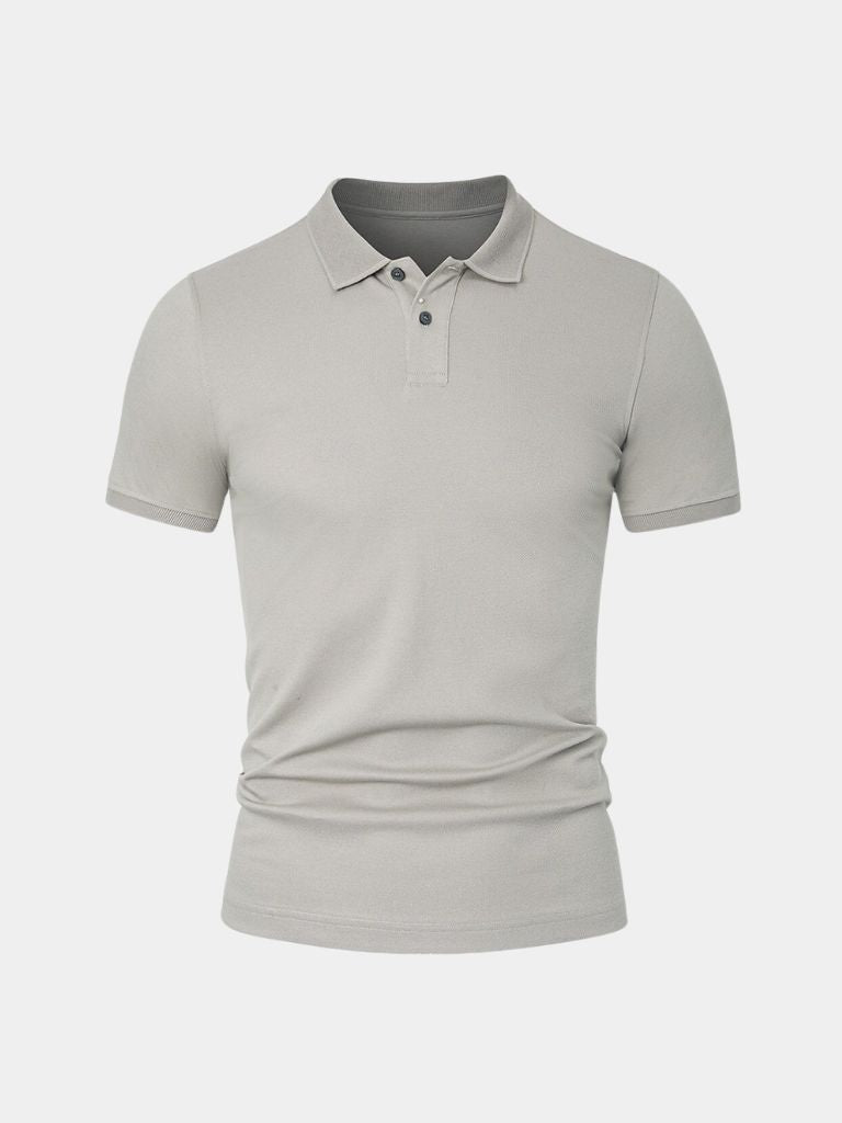 Arne | Klassisches hellgraues Poloshirt