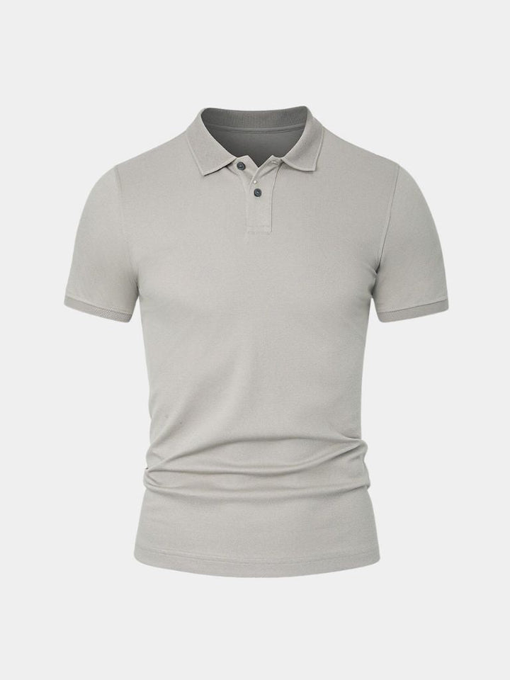 Arne | Klassisches hellgraues Poloshirt