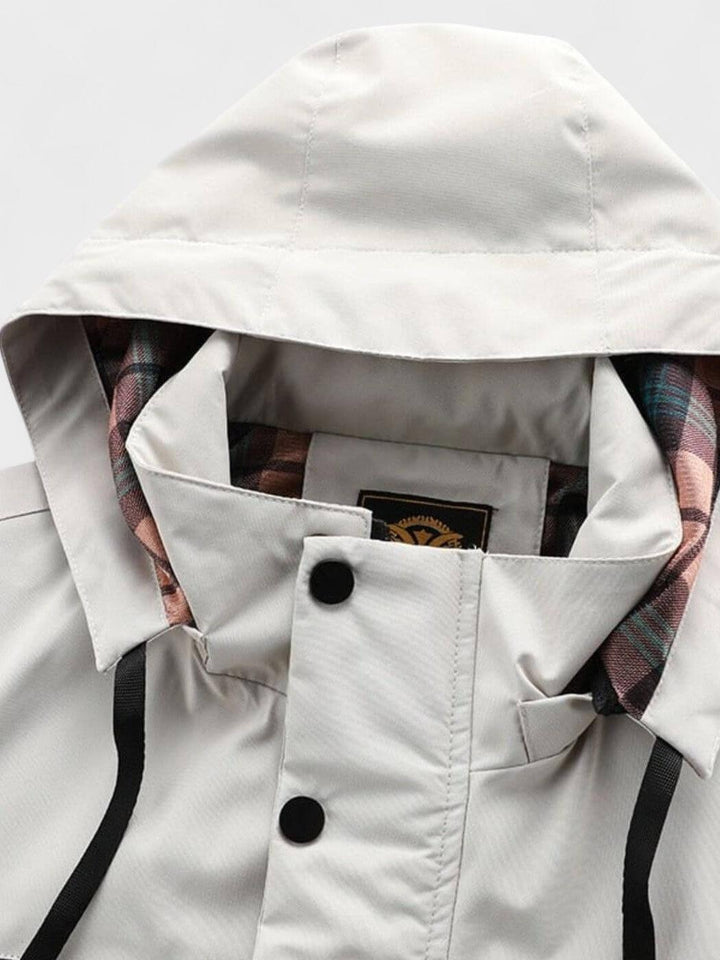 Dirk | Weiße Winterjacke mit Kapuze