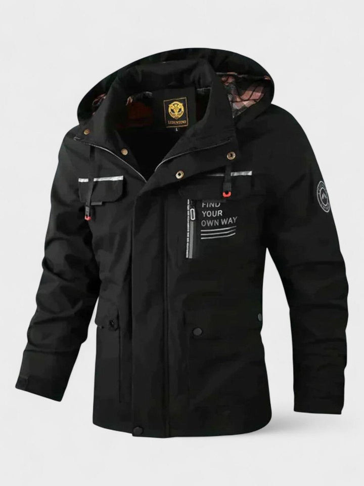 Dirk | Weiße Winterjacke mit Kapuze