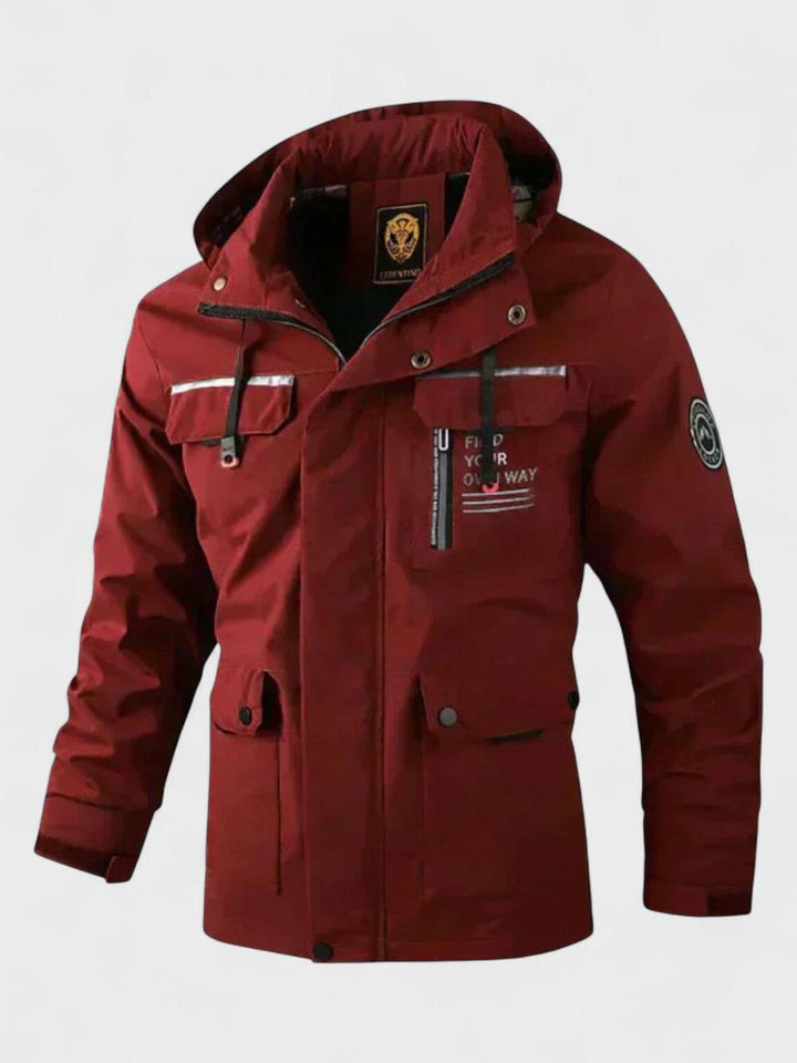 Dirk | Weiße Winterjacke mit Kapuze