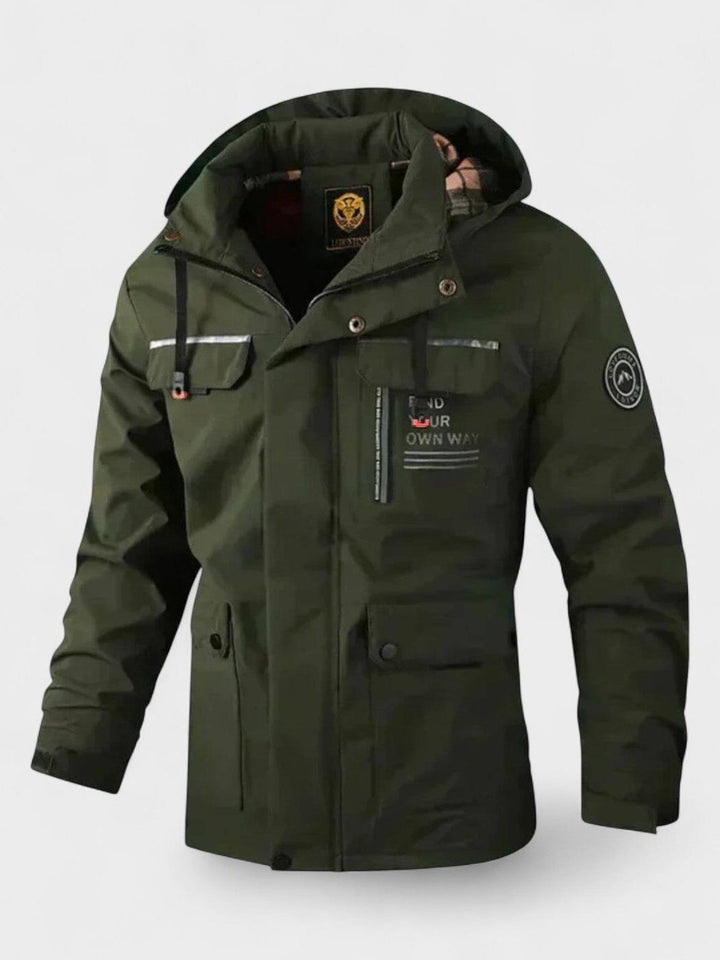Dirk | Weiße Winterjacke mit Kapuze