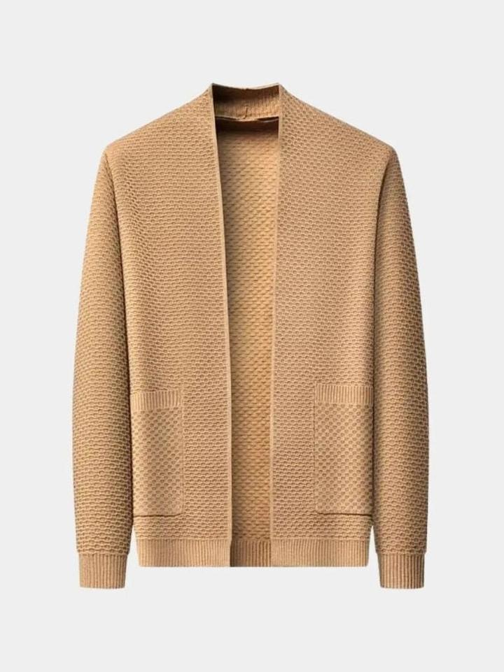 Heinz-Günter | Camelfarbene offene Strickjacke