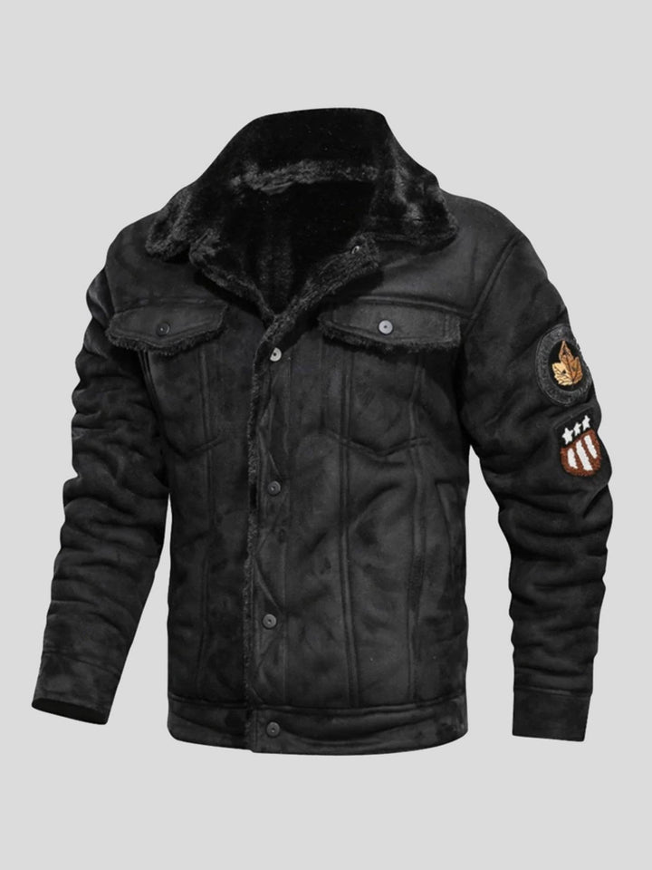 Arnulf | Braune Jacke mit Teddykragen