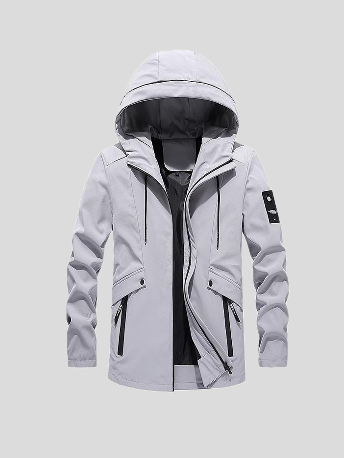Gunnar | Schwarze Outdoorjacke mit Kapuze
