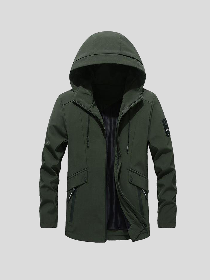 Gunnar | Schwarze Outdoorjacke mit Kapuze