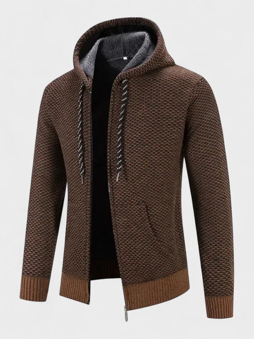 Otto | Graue Strickjacke mit Kapuze