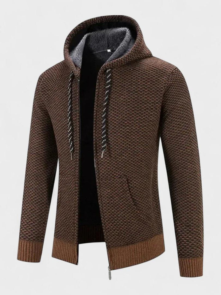 Otto | Graue Strickjacke mit Kapuze
